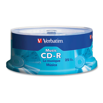 Verbatim® Cd-r Music Recordable Disc, 700 Mb-80 Min, 40x, Spindle, Silver, 25-pack freeshipping - TVN Wholesale